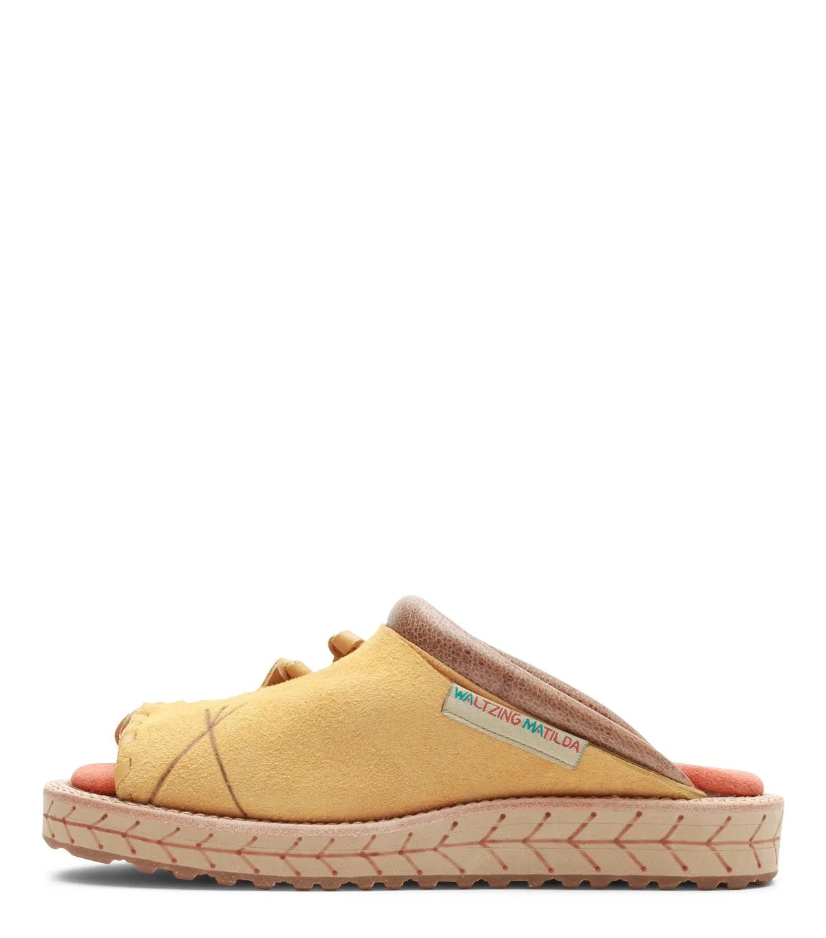 proven hiker Kapital Deer Leather Pueblo Sabot Sandals Yellow