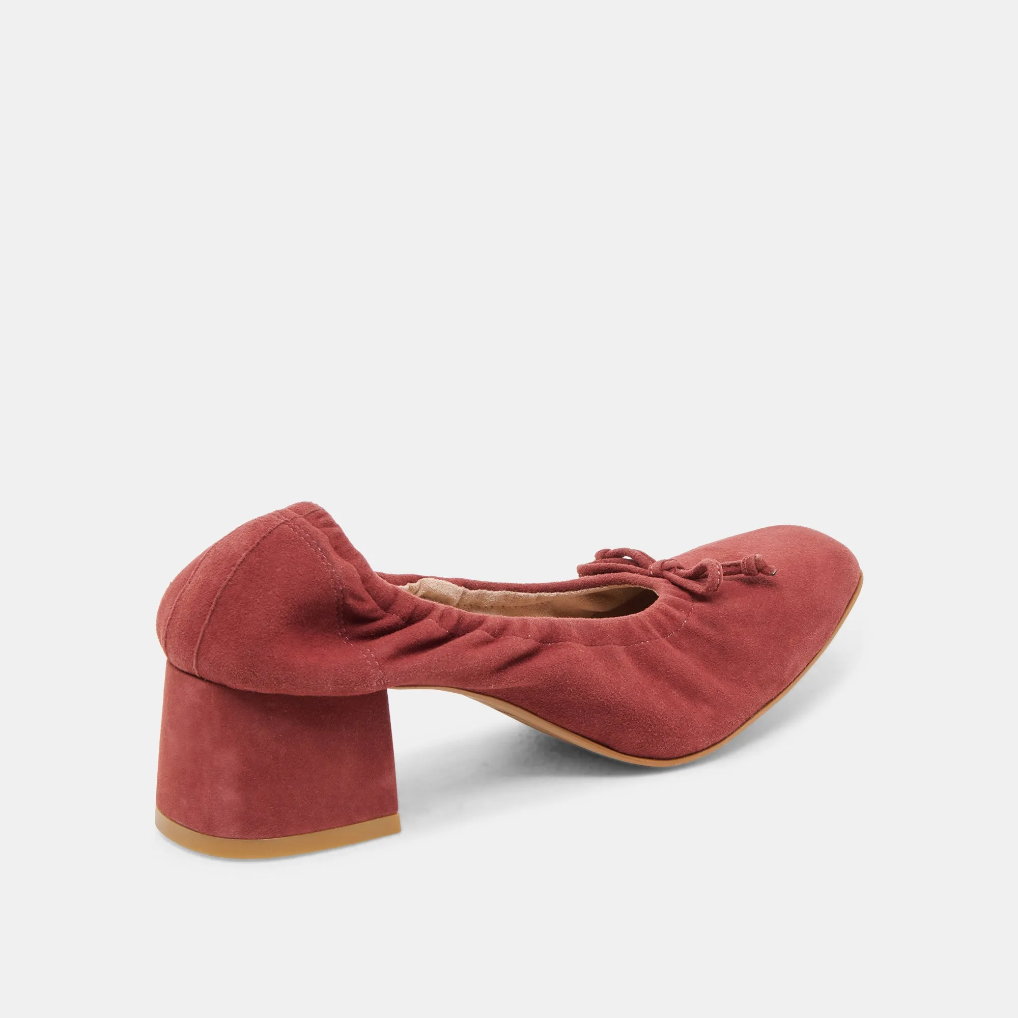KARMIN HEELS BRANDY SUEDE Peep Toe Pumps