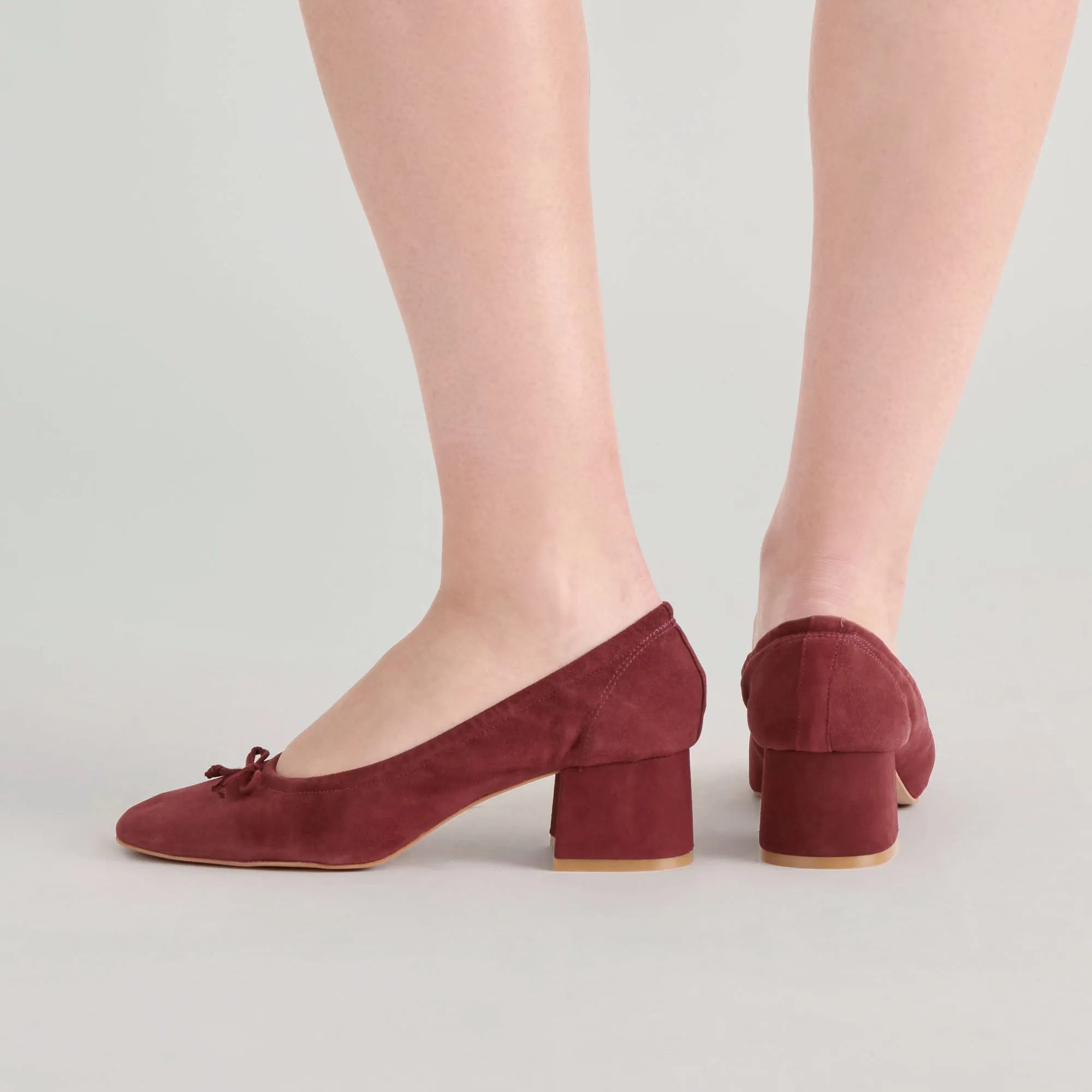 Breathable Design Soft Interior KARMIN HEELS BRANDY SUEDE