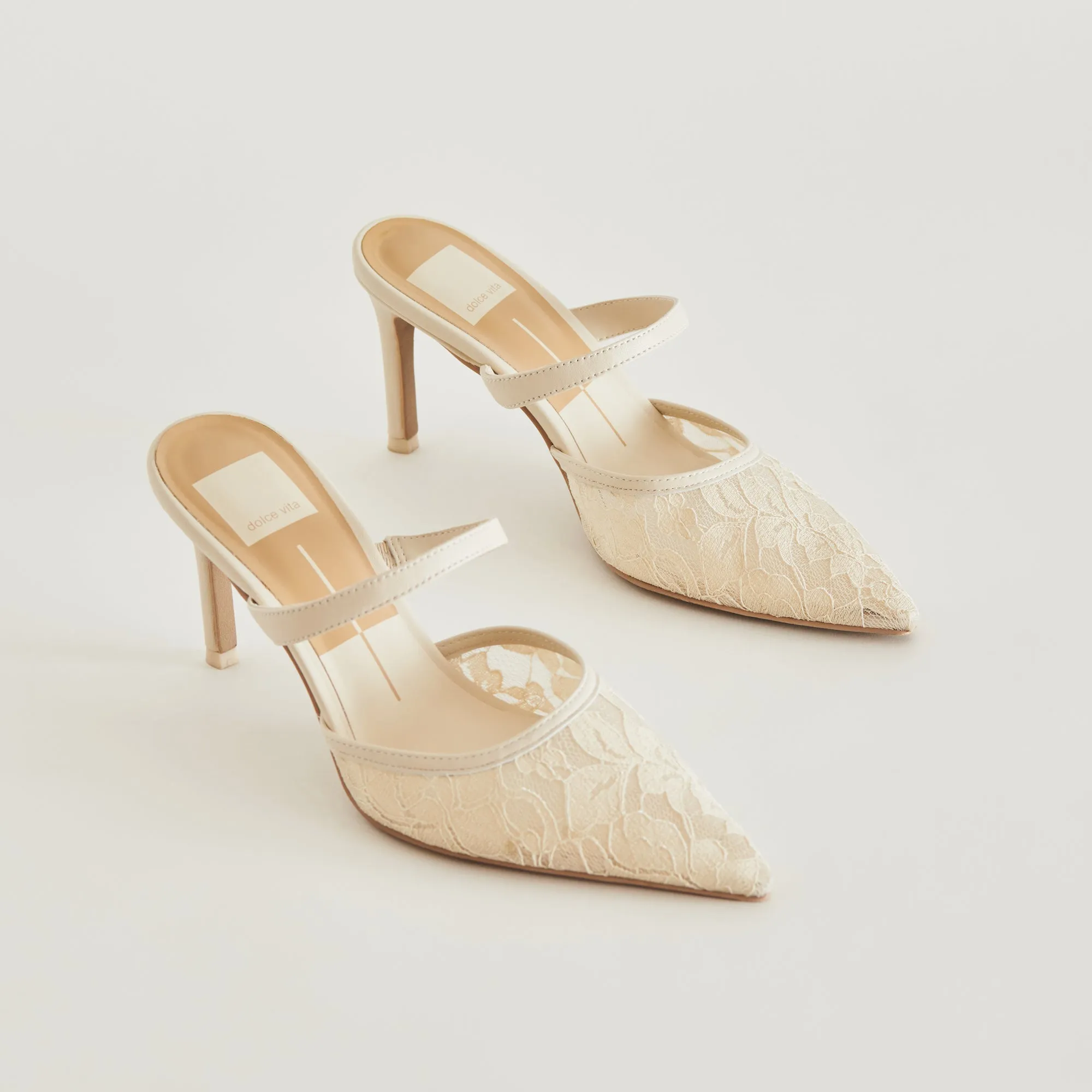 Cushioned Insole platform KATIK HEELS WHITE FLORAL LACE