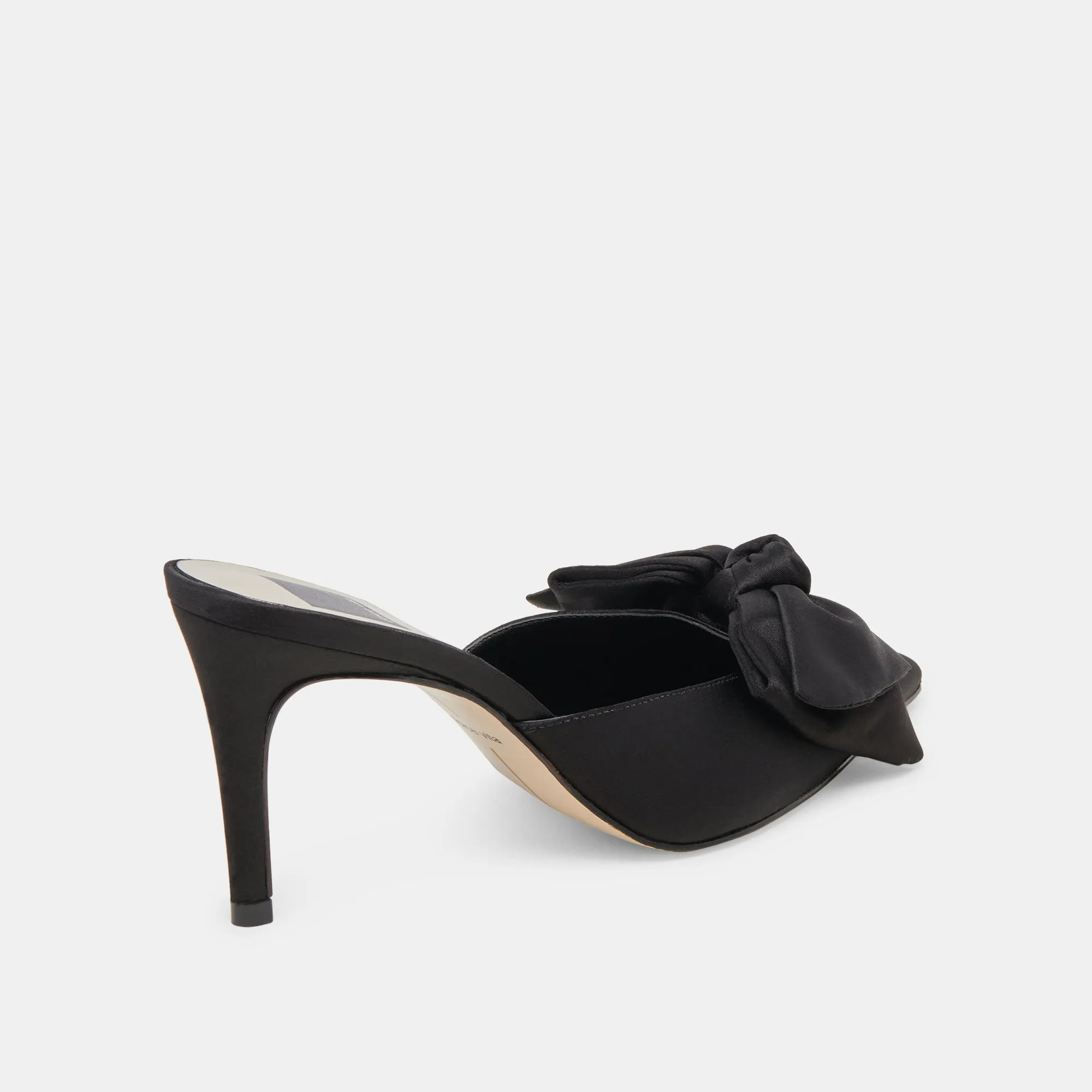 Elegant Platform Sandals KAYLI HEELS ONYX SATIN