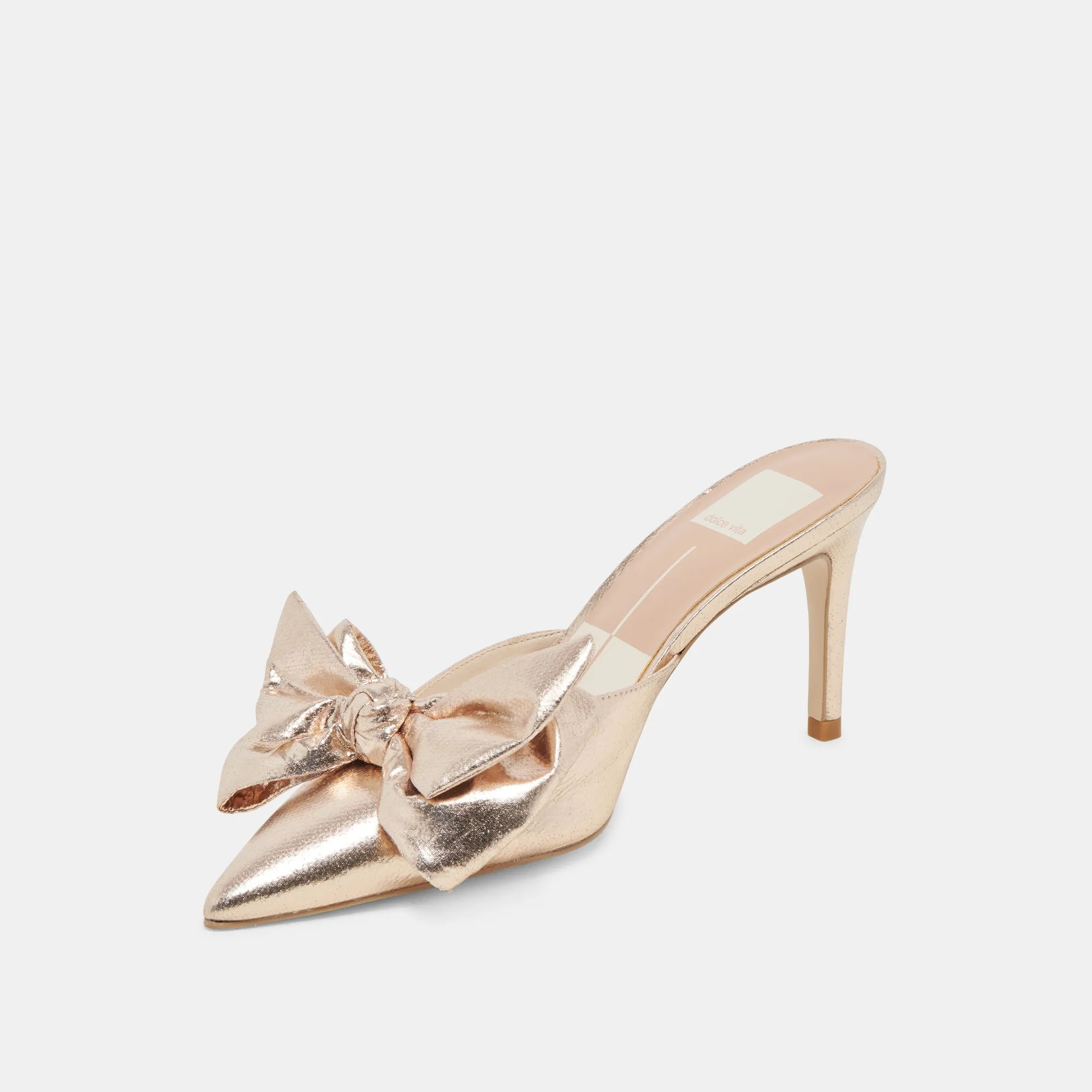 KAYLI HEELS PLATINUM SATIN Traction Outsole