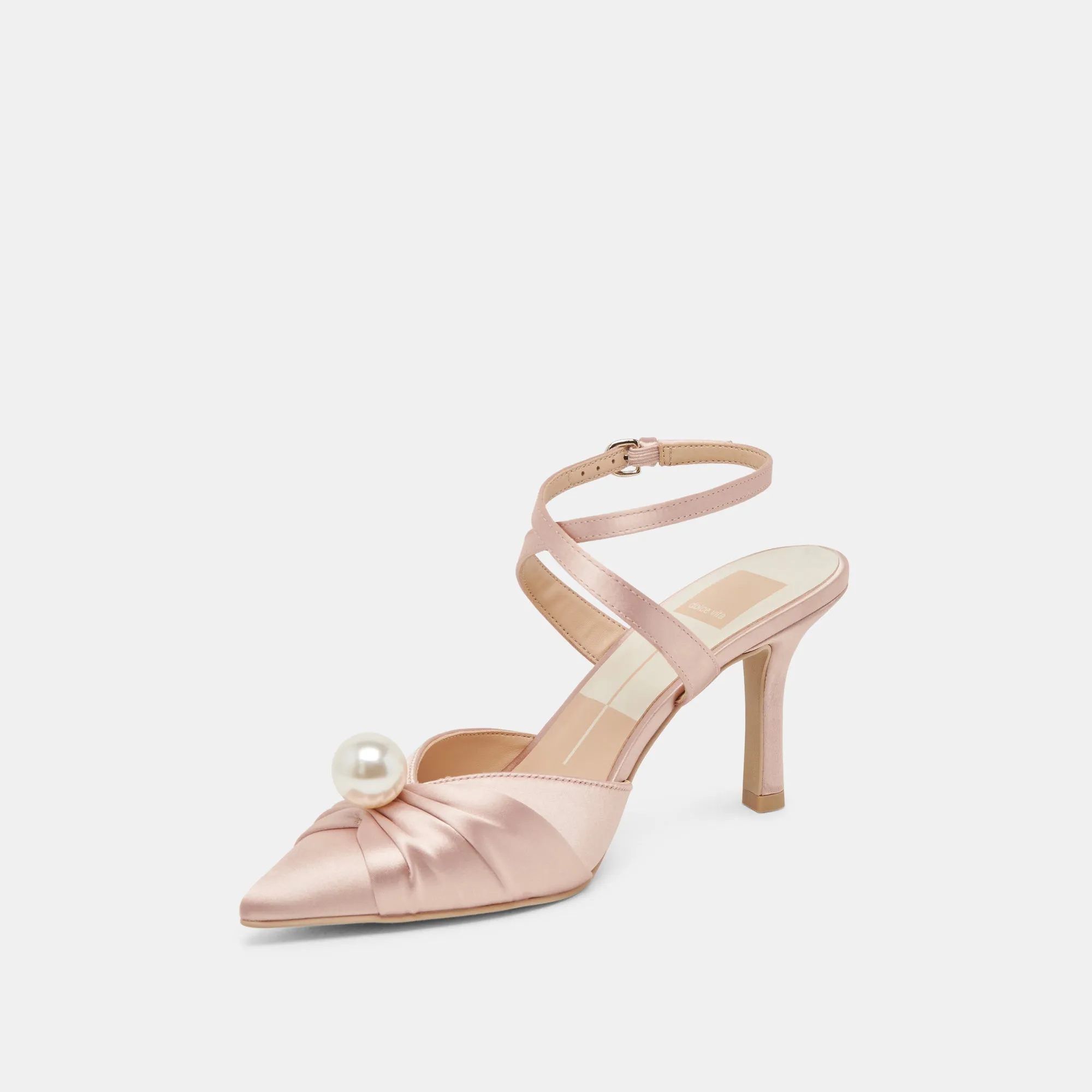Sleek Sandals Shock Absorbing KAYSEY HEELS LT BLUSH SATIN