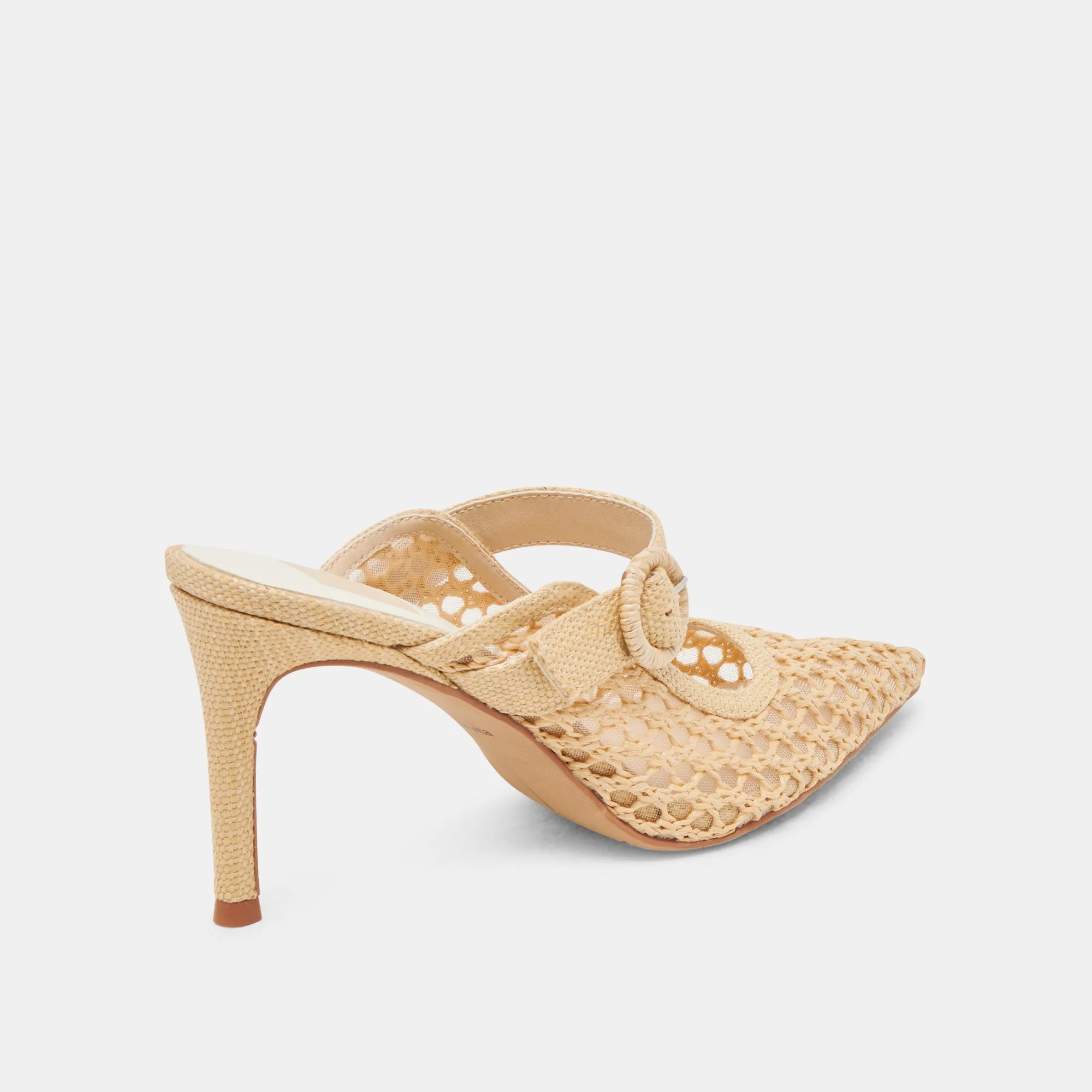 KEEKEE HEELS LT NATURAL WOVEN RAFFIA Slip Resistant
