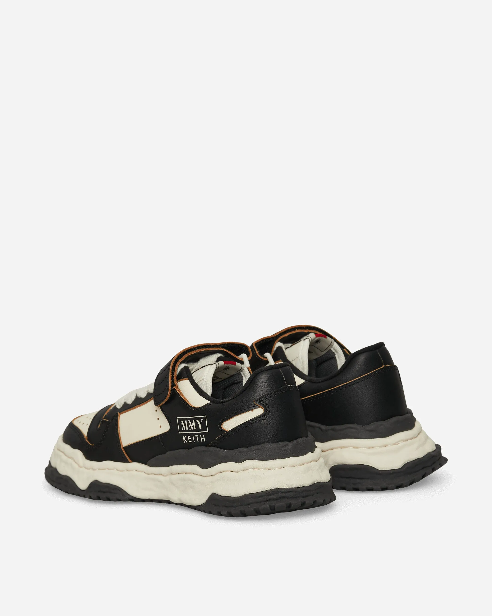 Sun Path Sand Beige Keith OG Sole Leather Low Sneakers Black / White