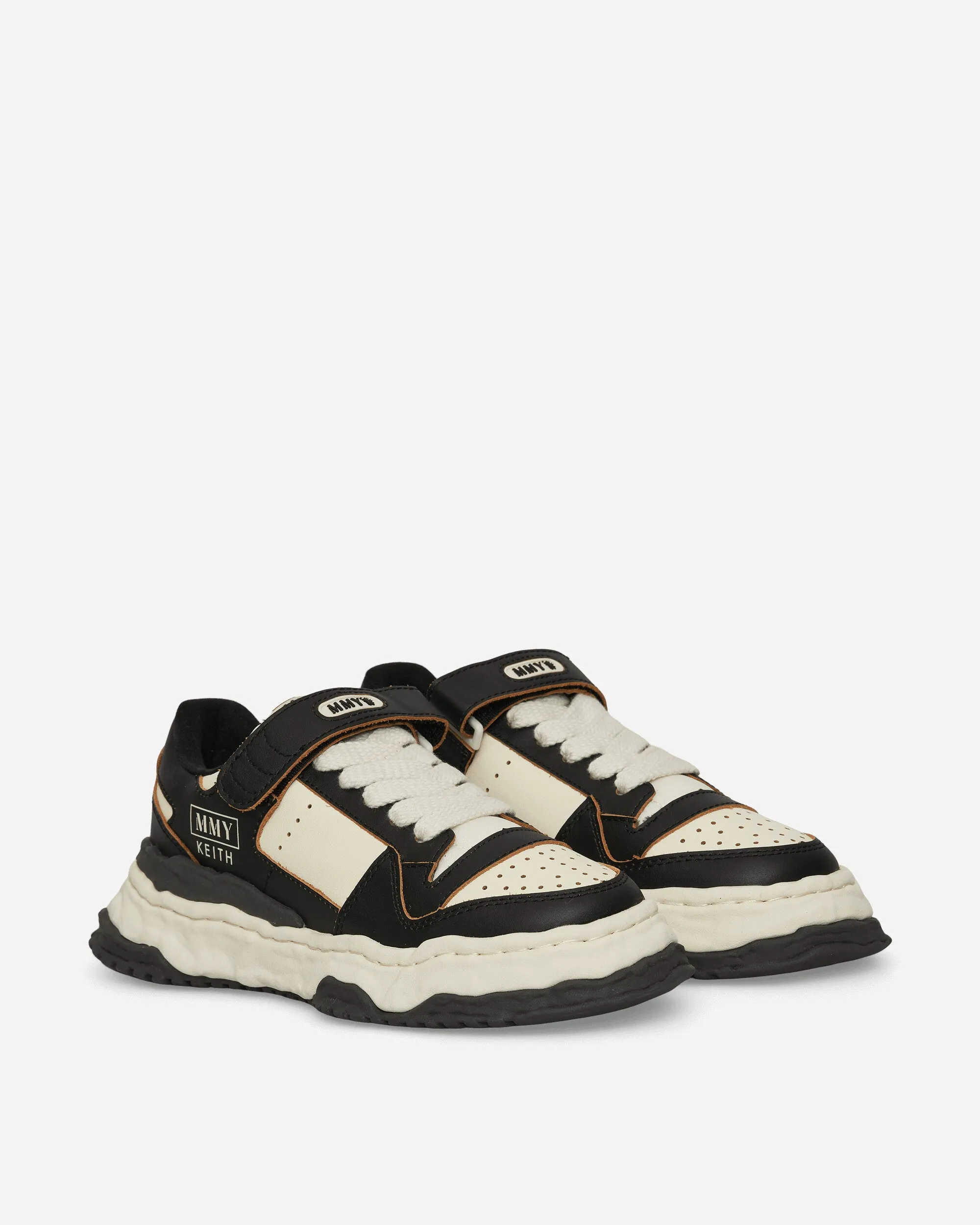 hook and loop closure Fast Slip Keith OG Sole Leather Low Sneakers Black / White