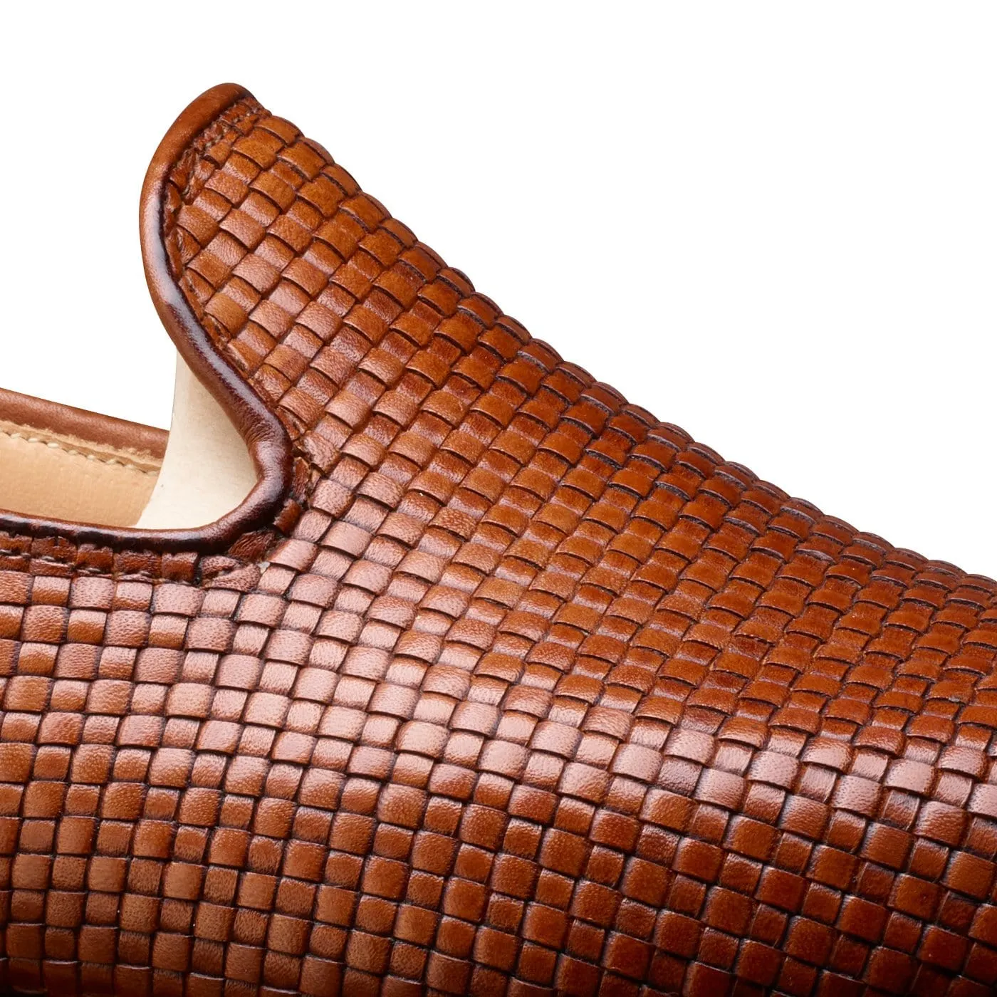 Kensington Tan Woven Calf Mature Chic