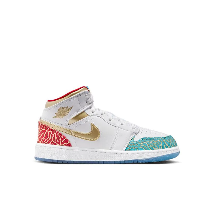 City Stride Fashion Forward Kid's Air Jordan 1 Mid SS 'UNC to Chi'