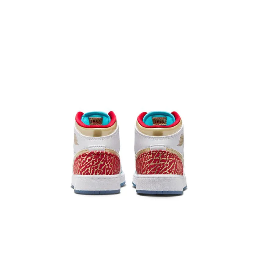Kid's Air Jordan 1 Mid SS 'UNC to Chi' Inner Softness