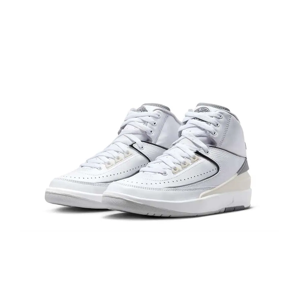 Kid's Air Jordan 2 Retro 'Cement Grey' Total Support Simple Line