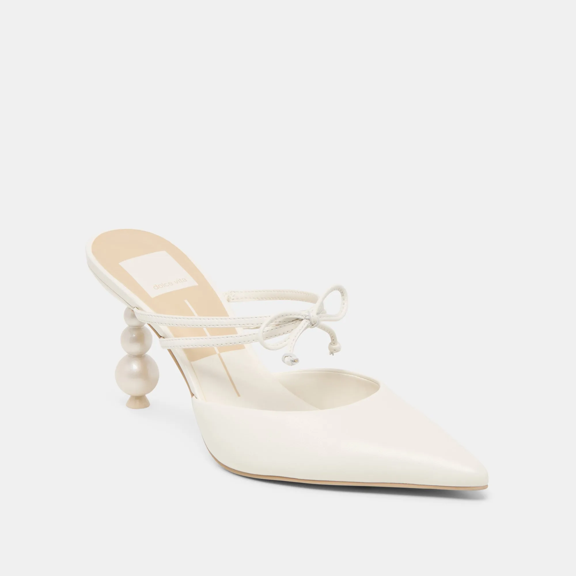 Soft Sandals KLAIRE PEARL HEELS TRUE WHITE LEATHER