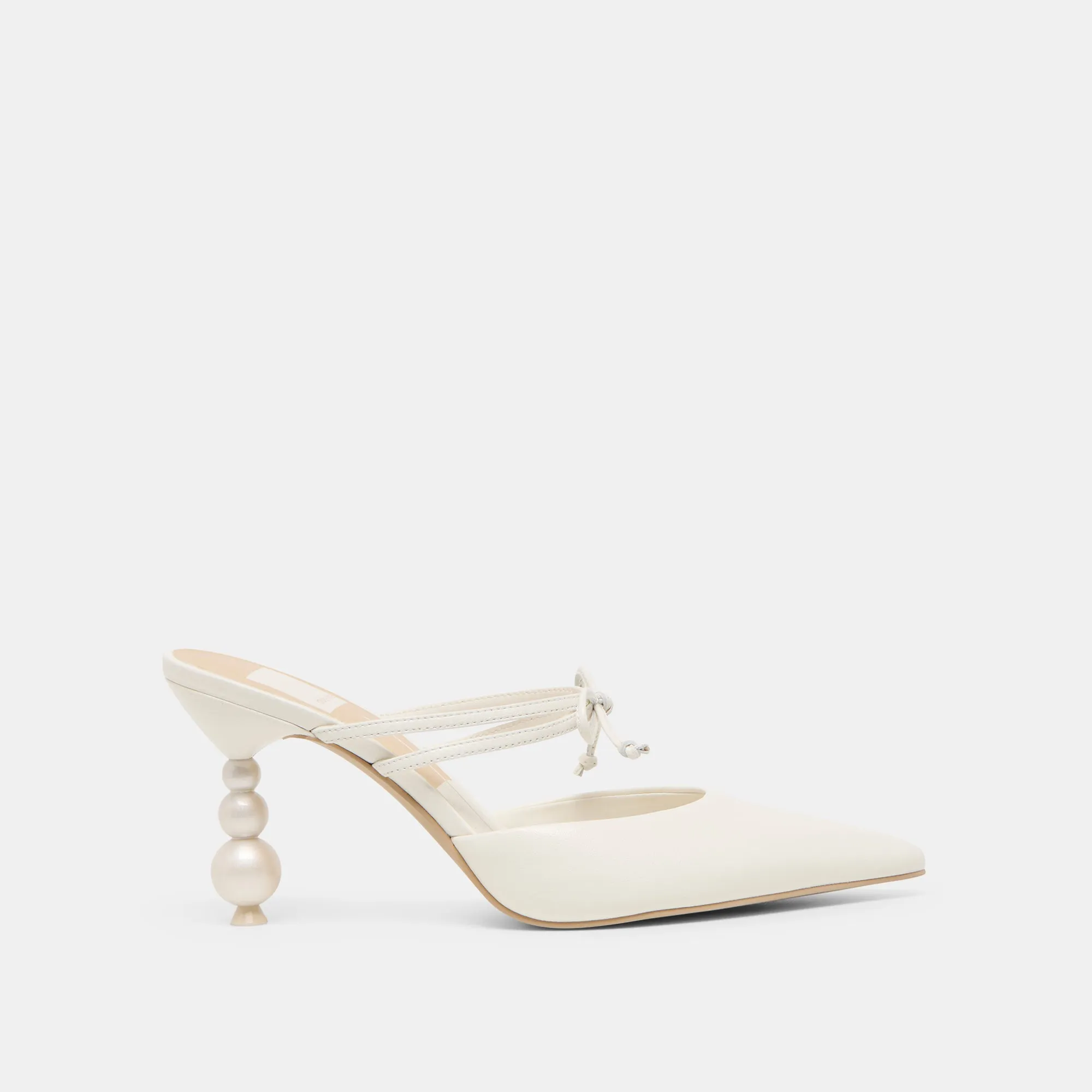 Comfort footbed KLAIRE PEARL HEELS TRUE WHITE LEATHER
