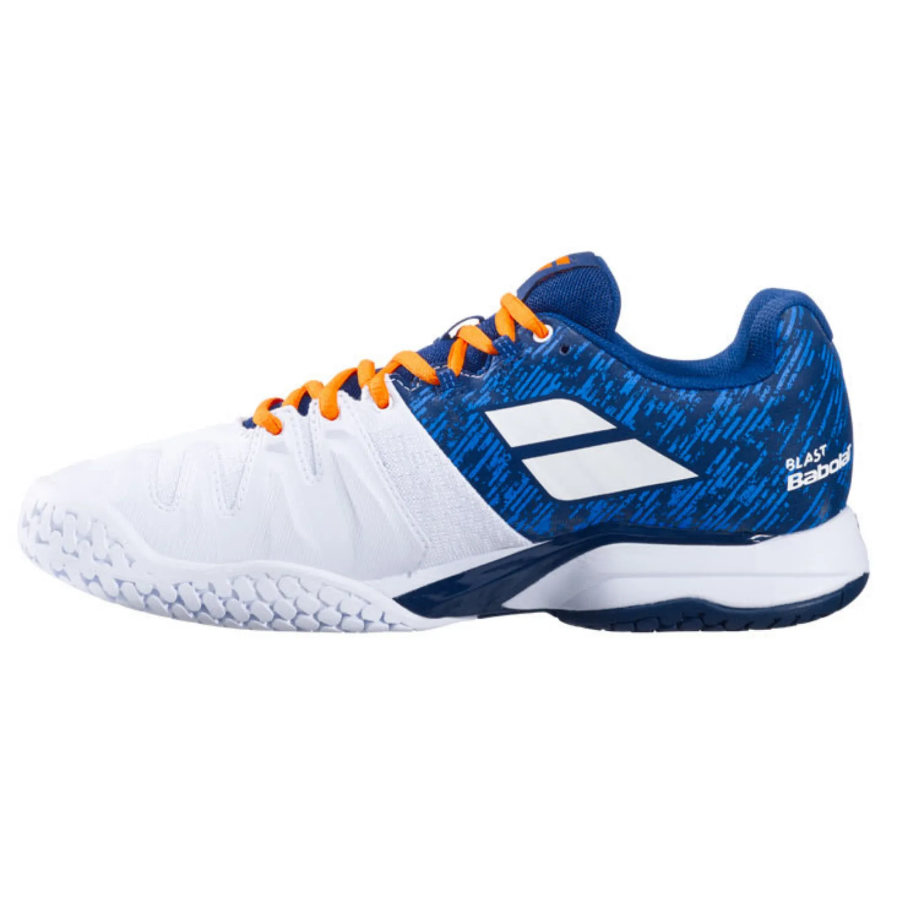 Babolat Propulse Blast All Court Men's Tennis Shoes - White/Dark Blue Mid Top
