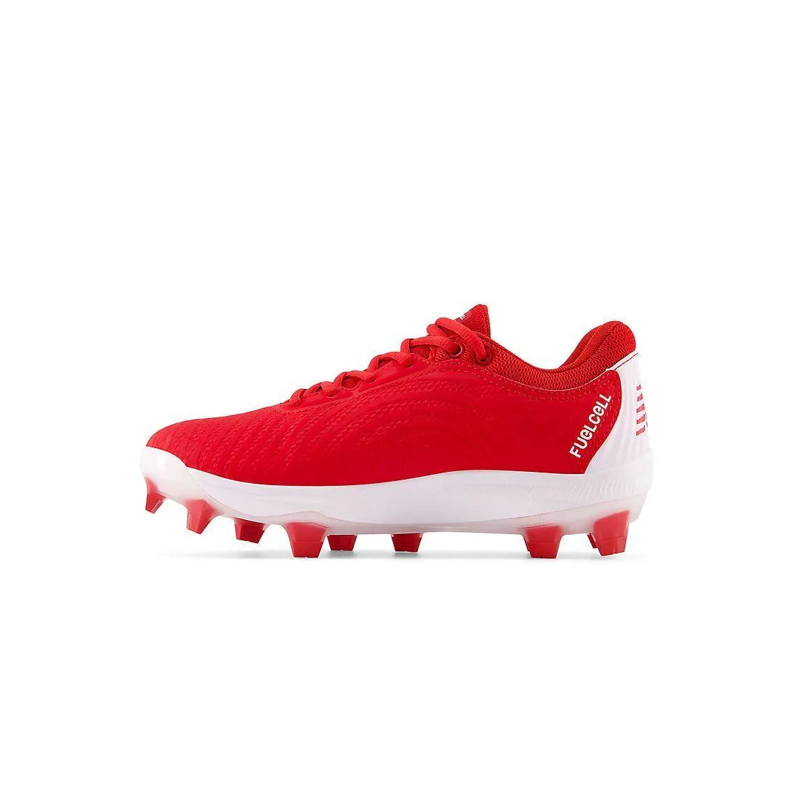 AntiOdor lace up closure New Balance Women's FuelCell FUSE v4 Molded Fastpitch Softball Cleats - Team Red/Optic White - SPFUSER4
