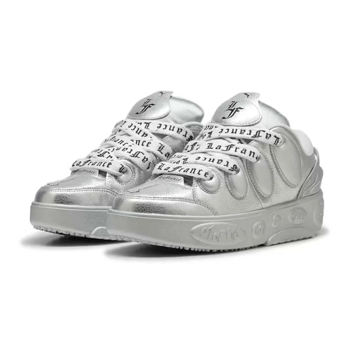   Lamelo Ball Lafrance Written in Chrome 'Silver Mist PUMA Silver' Soft Traction airflow
