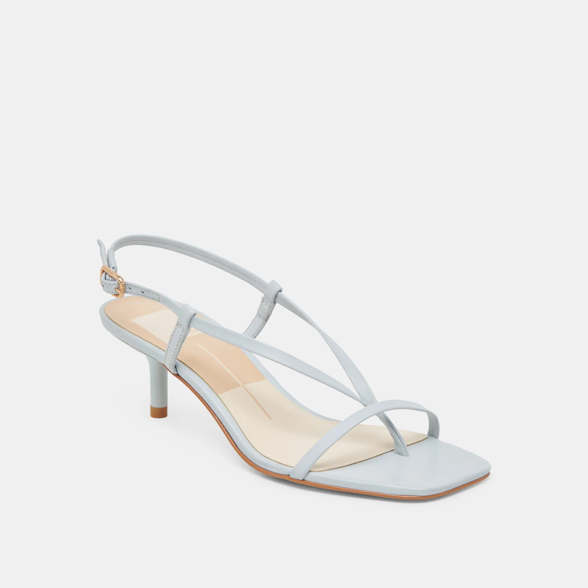 Long Lasting Luxe Evening Heels LAURY HEELS ICE BLUE LEATHER