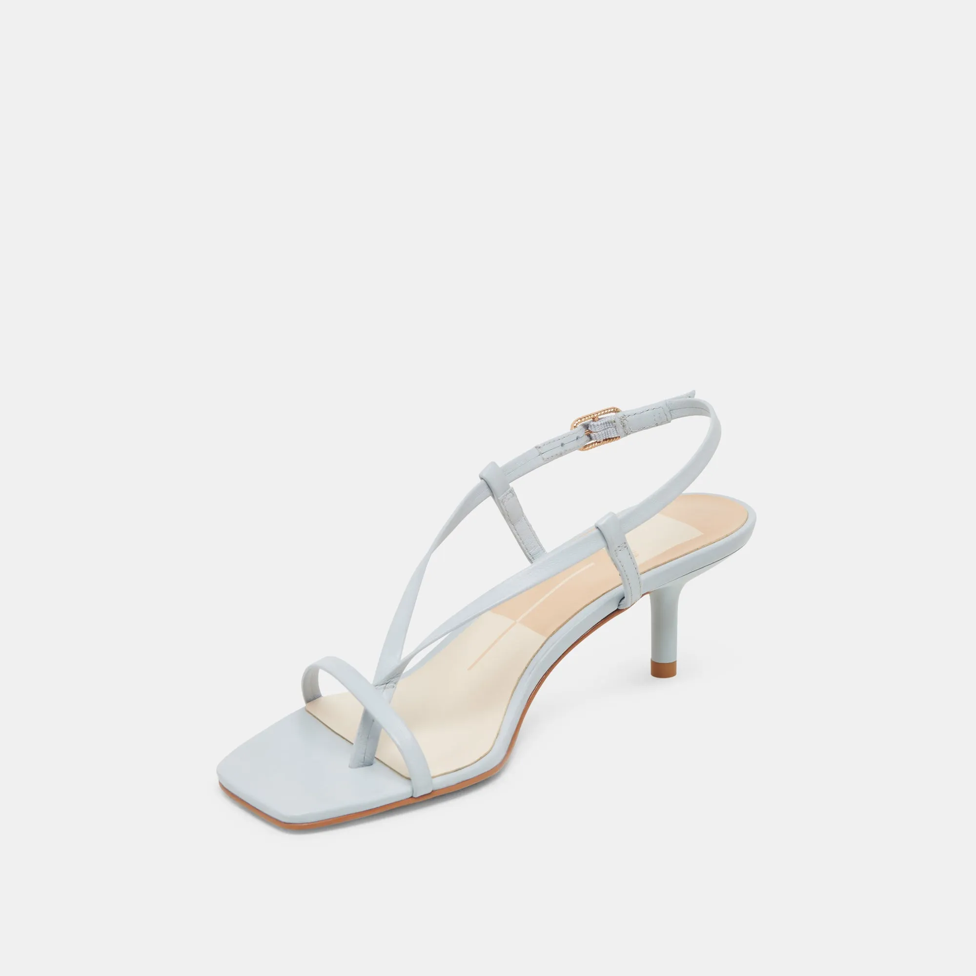 Low Top Zipper Closure LAURY HEELS ICE BLUE LEATHER