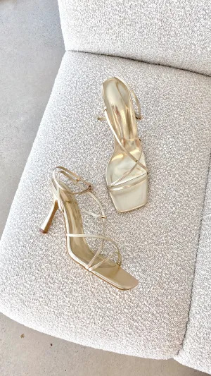 Statement Look Trendy Stevie Heel - Gold Metallic