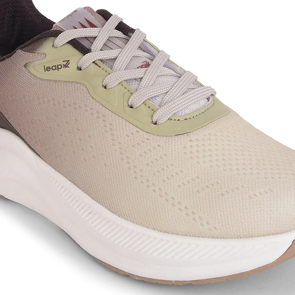 suitable for adults endurance running shoes Leap7x Beige Sports Lacing Running Shoes For Men EVERSTAR1E By Liberty