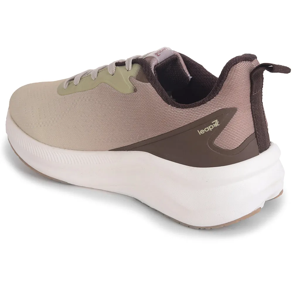 Leap7x Beige Sports Lacing Running Shoes For Men EVERSTAR1E By Liberty elite running shoes