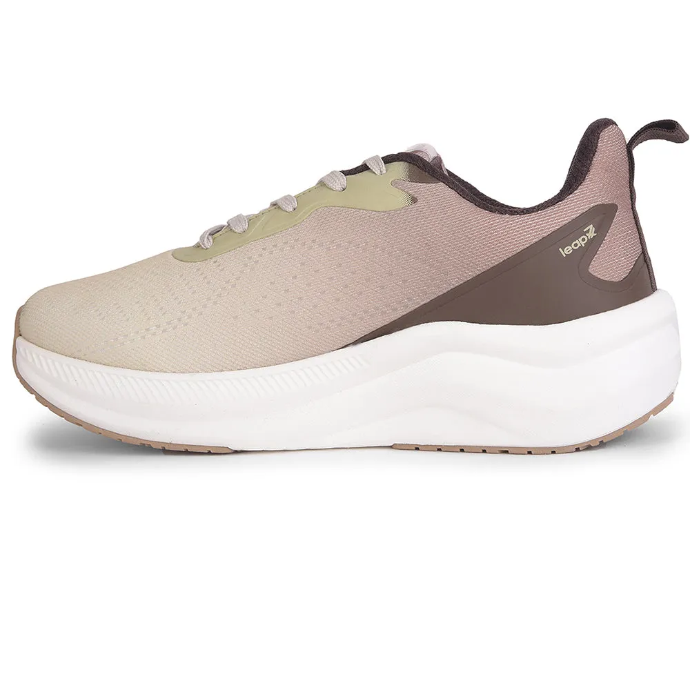 Leap7x Beige Sports Lacing Running Shoes For Men EVERSTAR1E By Liberty running for a dream