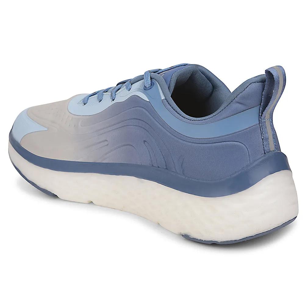 sports - event running wear Leap7x Blue Sports Lacing Running Shoes For Men NITRUN-10 By Liberty