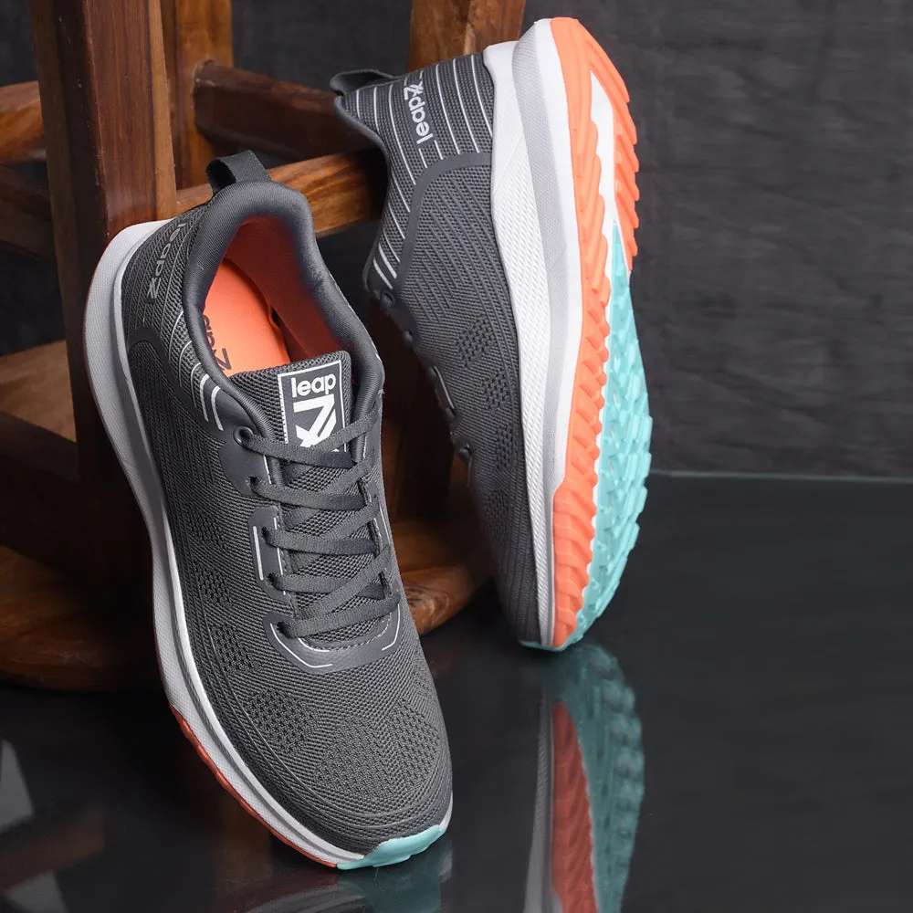 Leap7x By Liberty Men RW-12 Grey Sports Lacing Shoes wide - fit option custom - fit