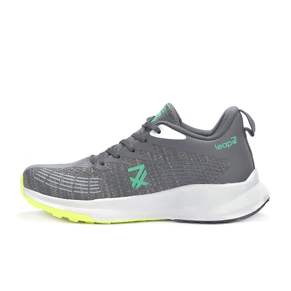 Leap7x Grey Lacing Sports Running Shoes For Men RW-14 By Liberty fashionable appearance shoes AllPurpose