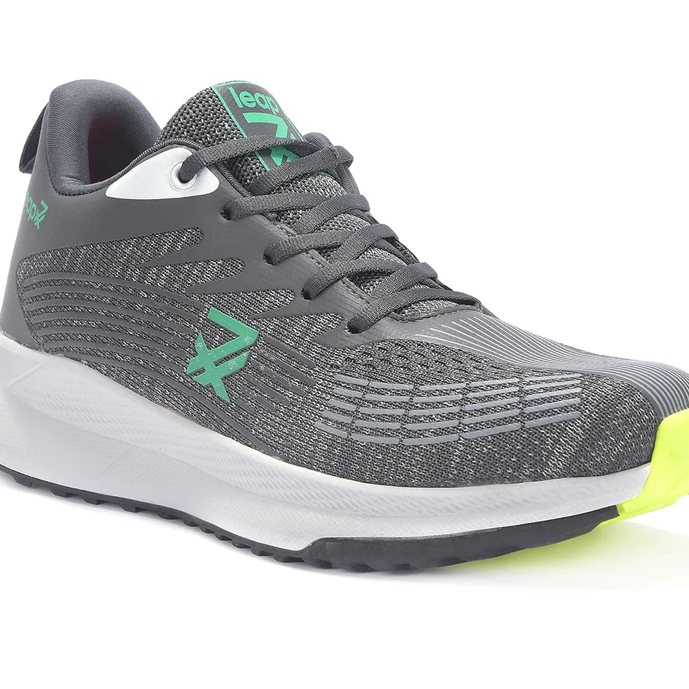 Leap7x Grey Lacing Sports Running Shoes For Men RW-14 By Liberty mid-top shoes