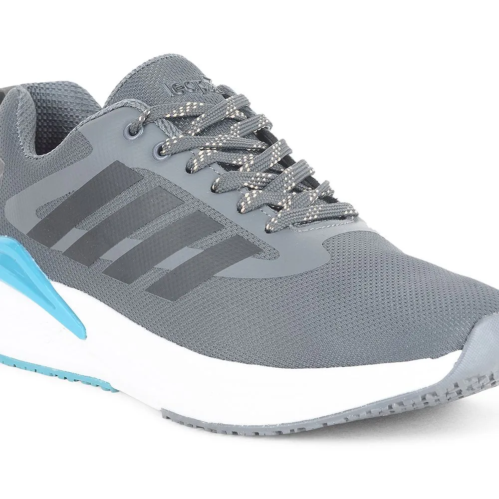 running in cities Leap7x Grey Sports Lacing Running Shoes For Men CAPSICO-1 By Liberty