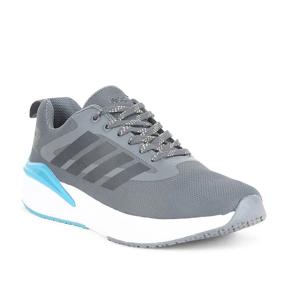 Indoor Comfortable Collars Leap7x Grey Sports Lacing Running Shoes For Men CAPSICO-1 By Liberty