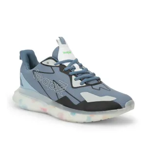Leap7x Lacing Sports Shoes For Men (S.BLUE) FLYING By Liberty Quick Fit