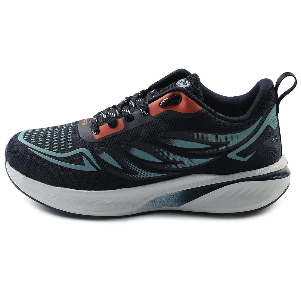 Leap7x Navy Blue Sports Lacing Running Shoes For Men CASIO By Liberty humid - climate running shoes