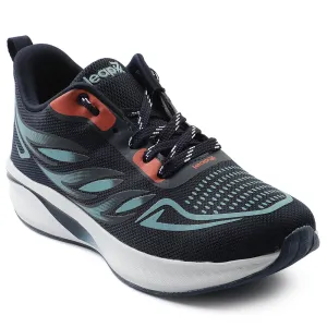 running in corporate runs shoes Leap7x Navy Blue Sports Lacing Running Shoes For Men CASIO By Liberty