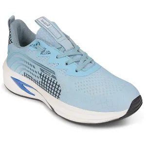 monochromatic running shoes Leap7x Sky Blue Sports Lacing Running Shoes For Men KAPSTER-1 By Liberty
