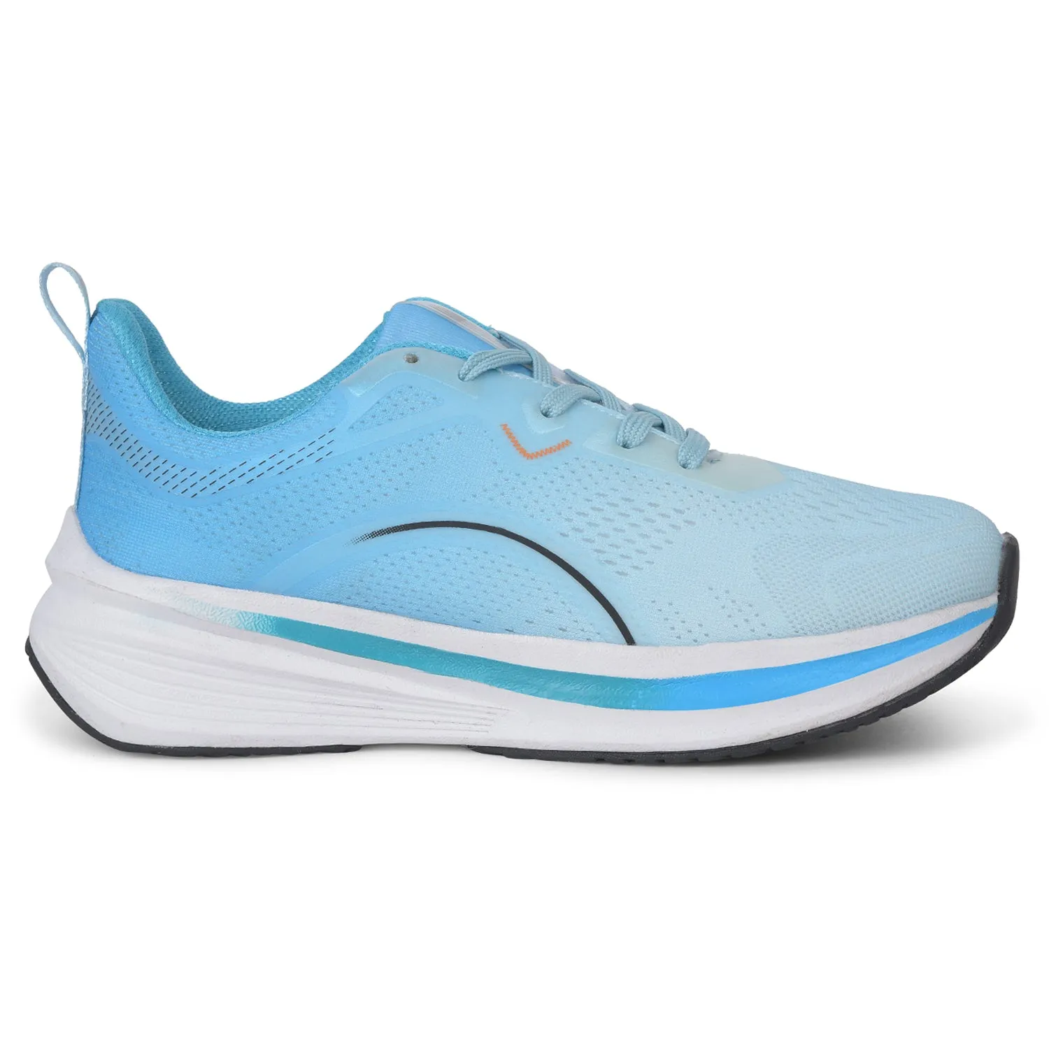 flexible synthetic shoes Leap7x Sky Blue Sports Lacing Running Shoes For Men PACIFIC-1E By Liberty