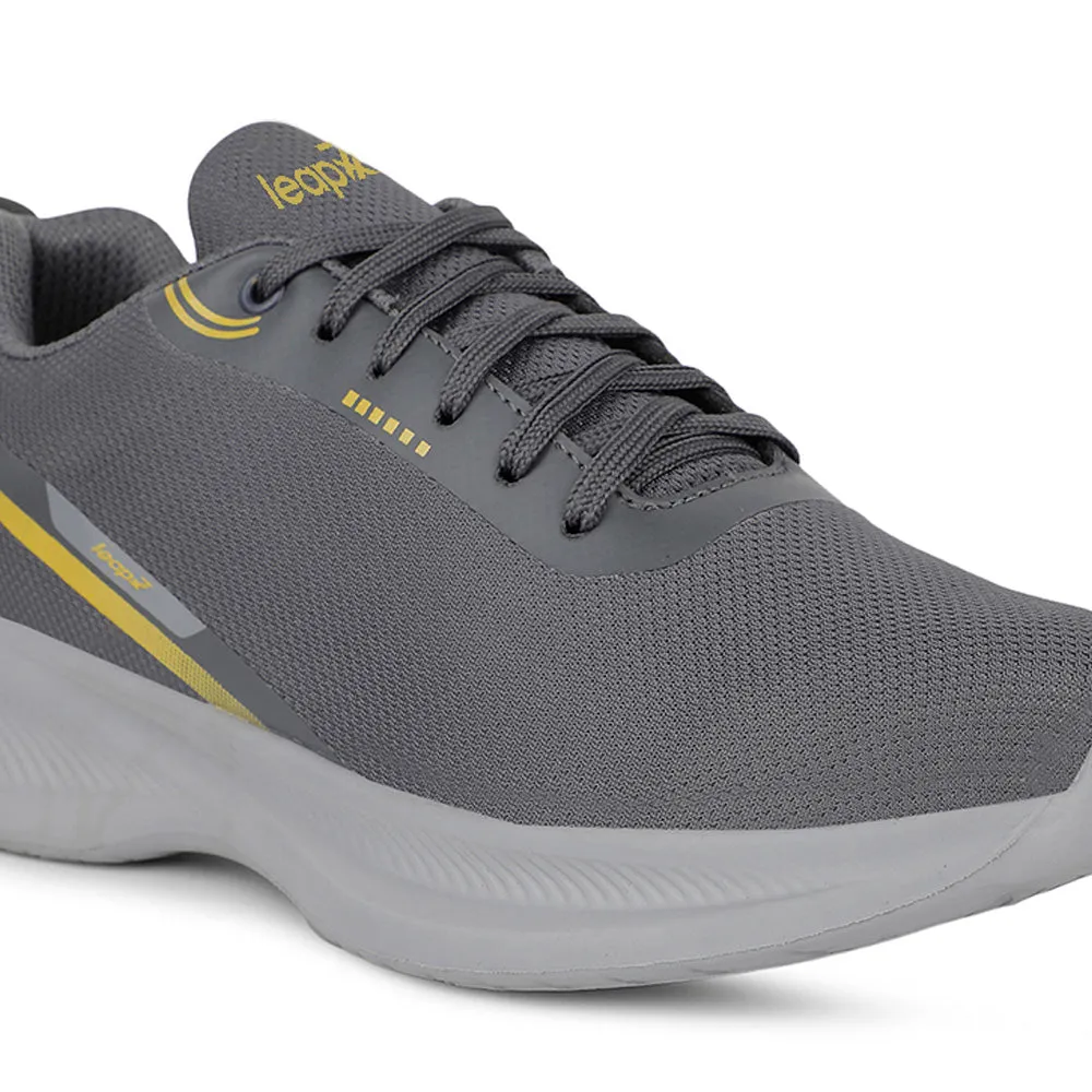 Leap7x Sports Dark Grey Running Shoes For Mens KOOPER-1E By Liberty workout - shoes Support Panel