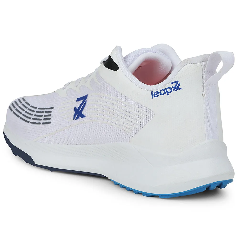 fun runs Leap7x White Lacing Sports Running Shoes For Men RW-14 By Liberty