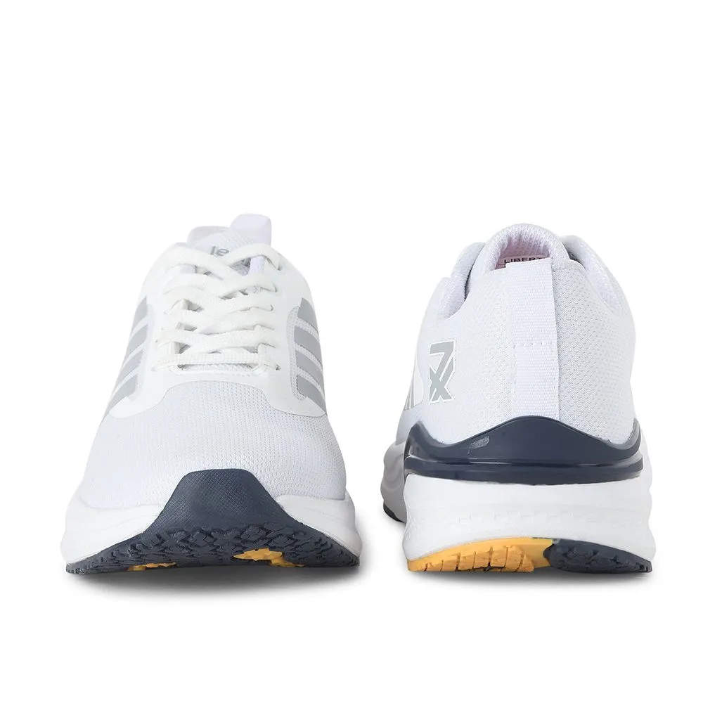 Leap7x White Sports Lacing Running Shoes For Men CAPSICO-1 By Liberty Sunny Day Function - rich
