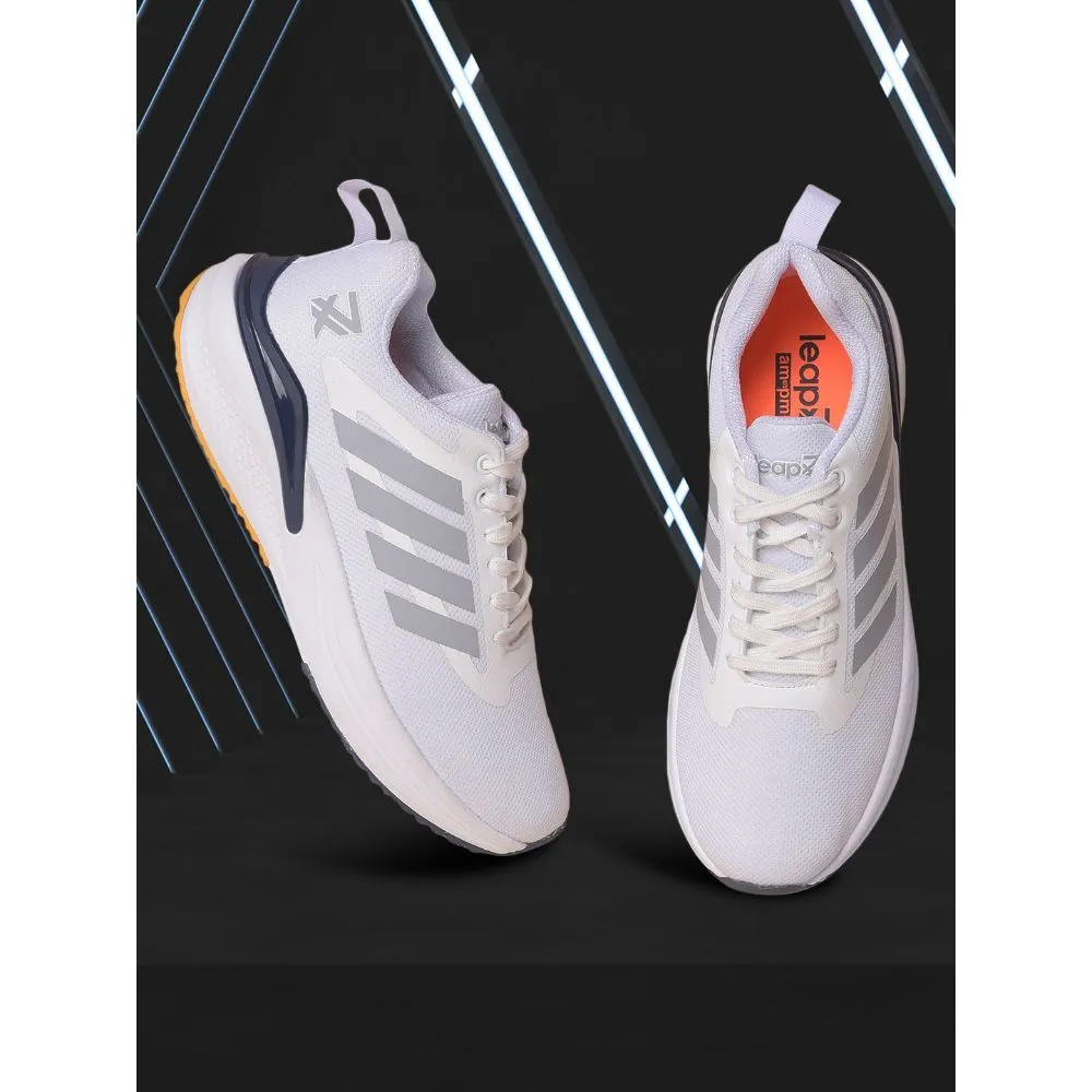 Leap7x White Sports Lacing Running Shoes For Men CAPSICO-1 By Liberty running in dry conditions shoes