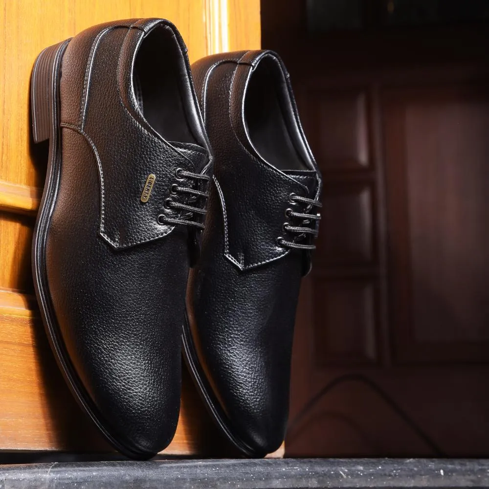 Fortune By Liberty Mens HIL-5 Black Formal Lacing Shoes formal finish Balanced Step Comfort