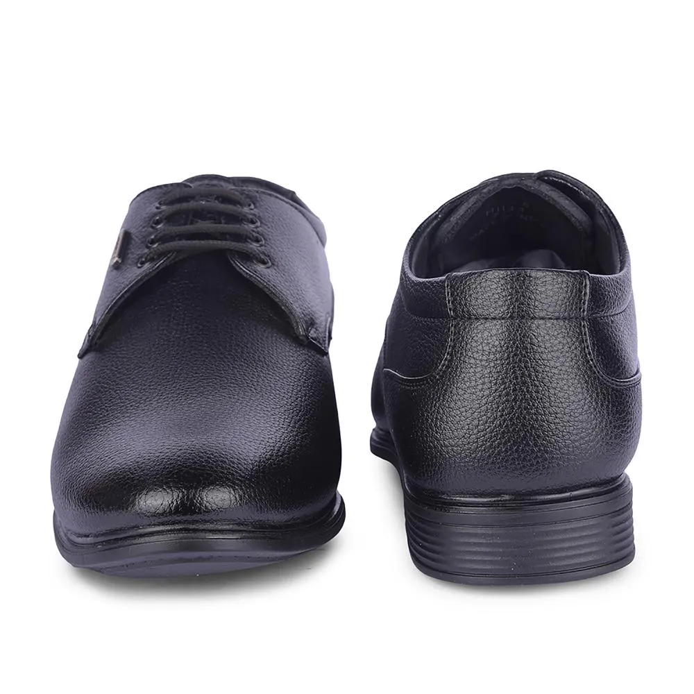 Fortune By Liberty Mens HIL-5 Black Formal Lacing Shoes Polished Finish Urban Wear