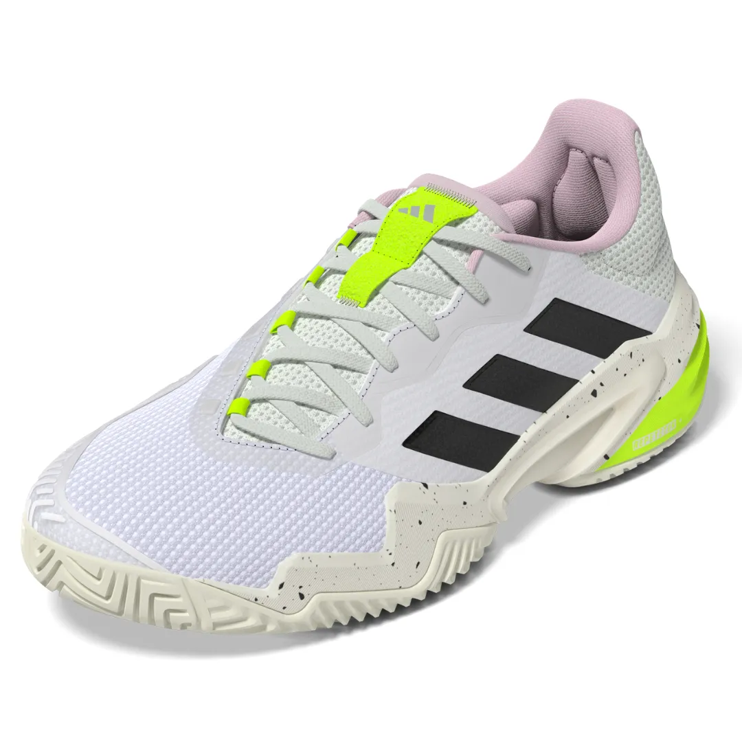 Arch support Adidas Barricade 13 Women Tennis Shoes - White/Black/Jade
