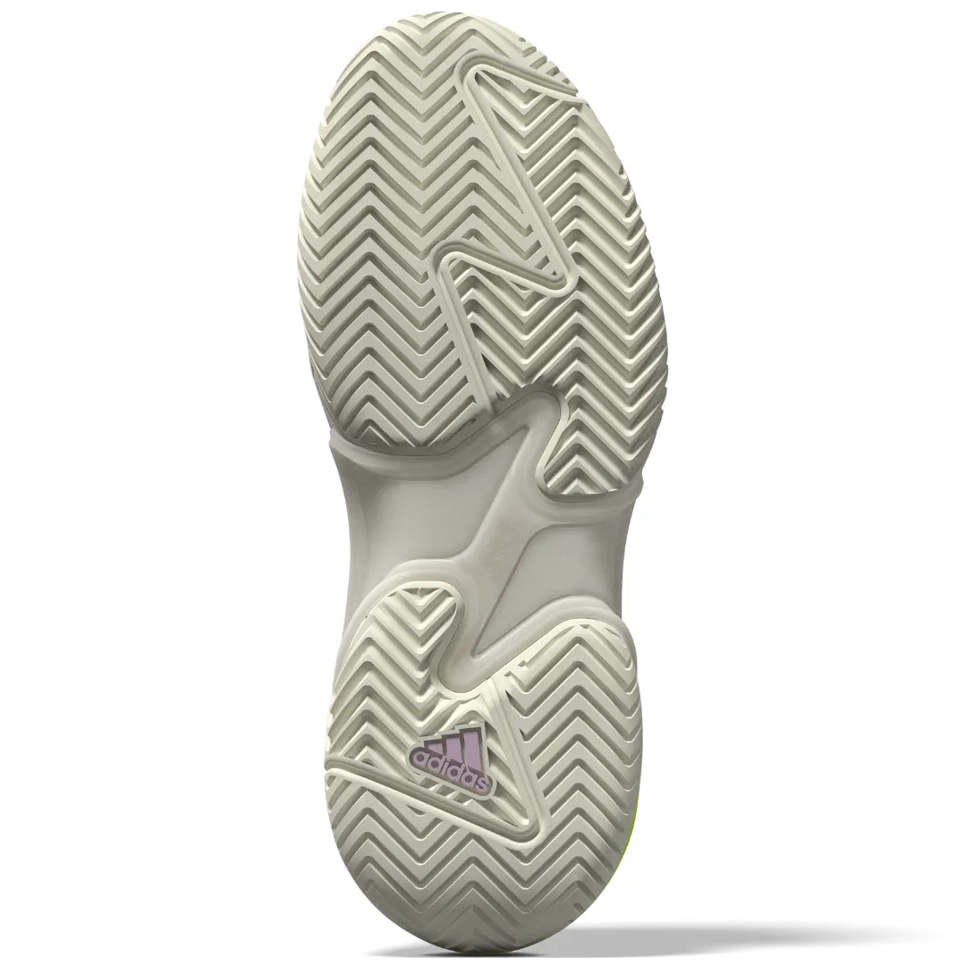 Foot Protection Sweat Control Adidas Barricade 13 Women Tennis Shoes - White/Black/Jade