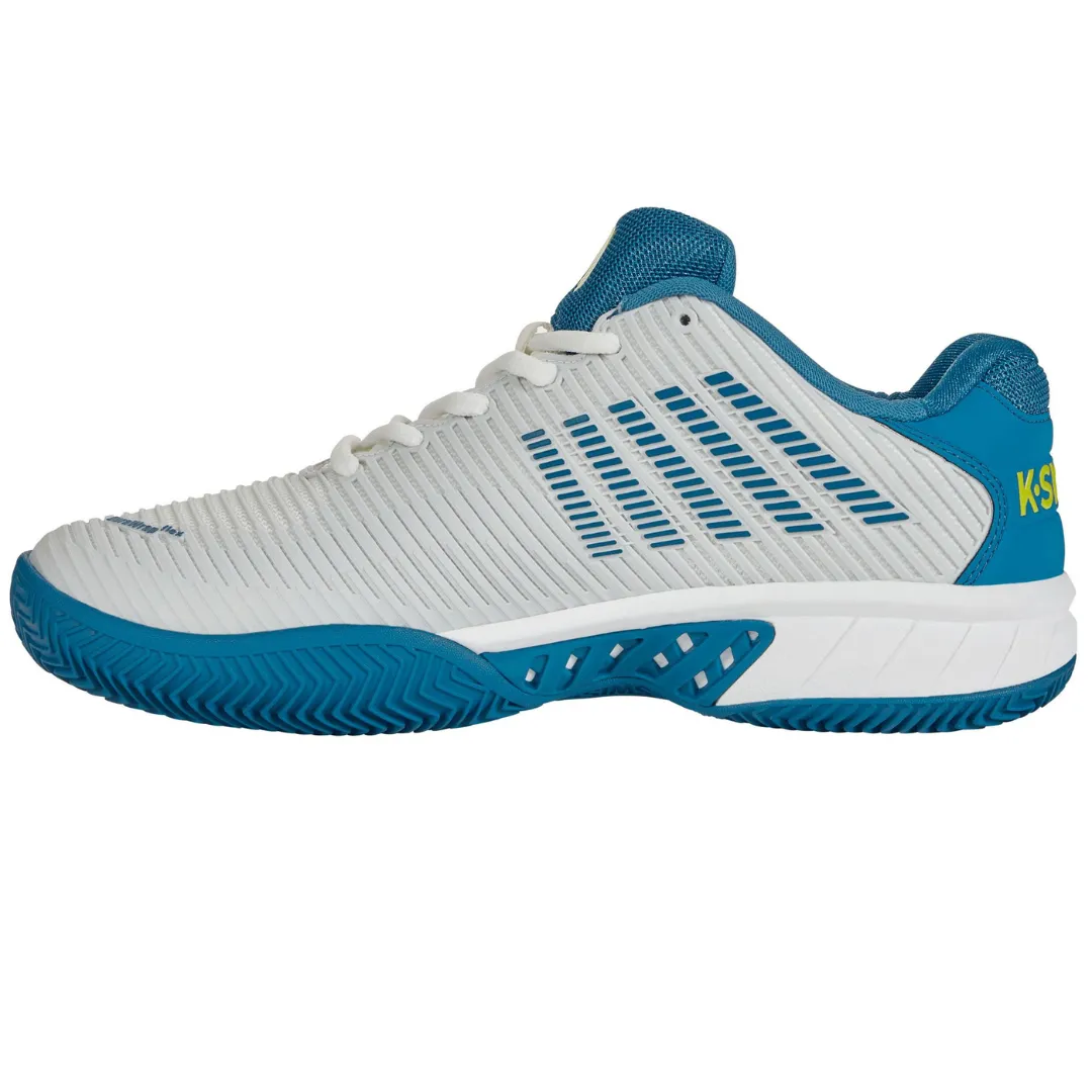 Lace System Arch support K Swiss Hypercourt Express HB  Mens Tennis Shoes -  White/Celestial/Primrose