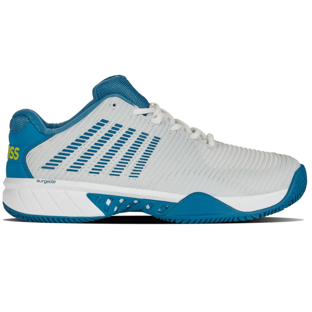 Comfortable fit Active Lifestyle K Swiss Hypercourt Express HB  Mens Tennis Shoes -  White/Celestial/Primrose