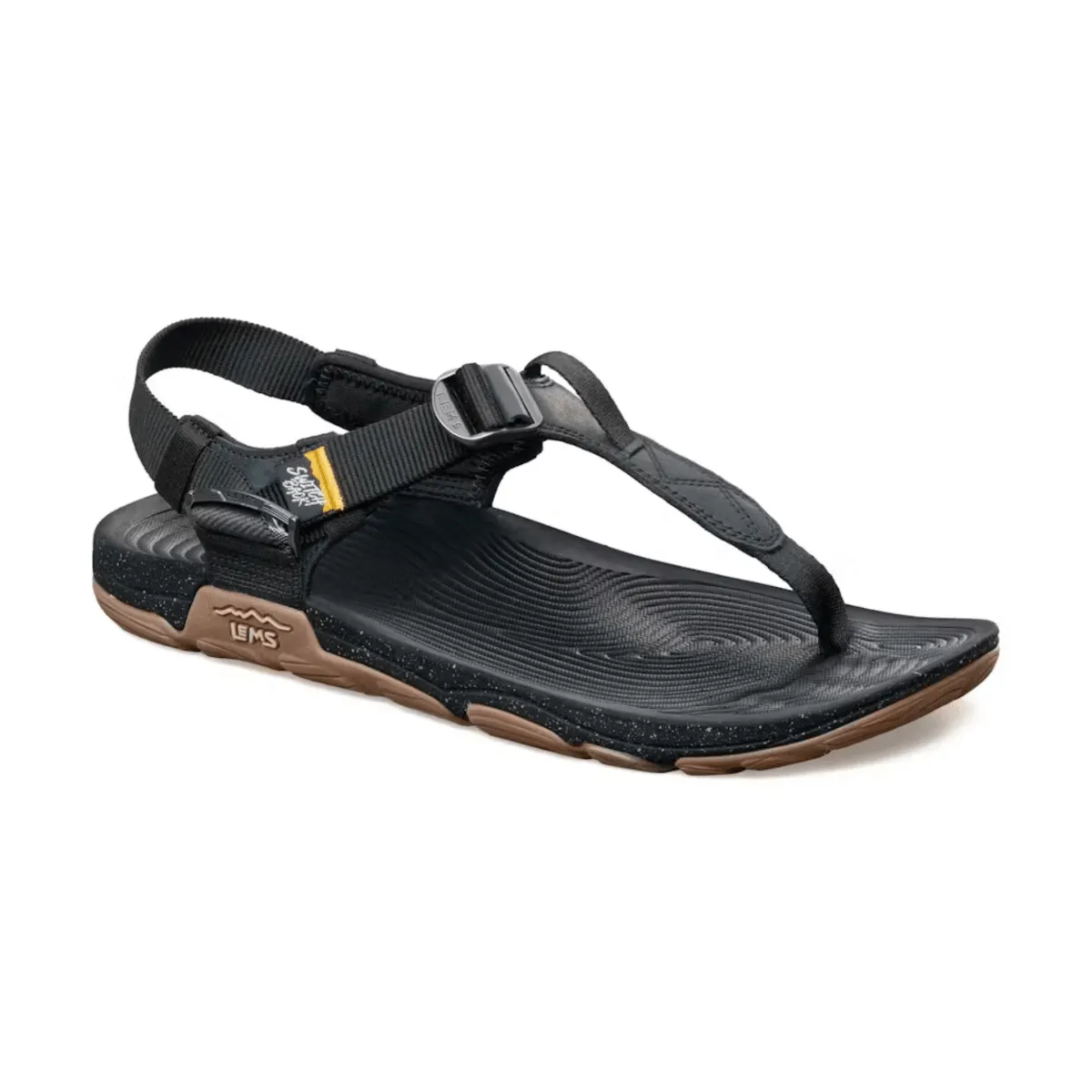 Lems Men's Switchback Sandal Black Bare Motion