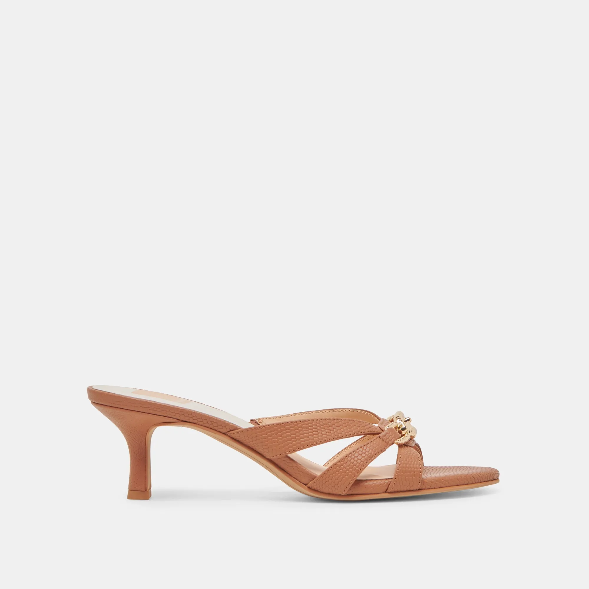 Metallic Heels LERAH HEELS SADDLE EMBOSSED LEATHER