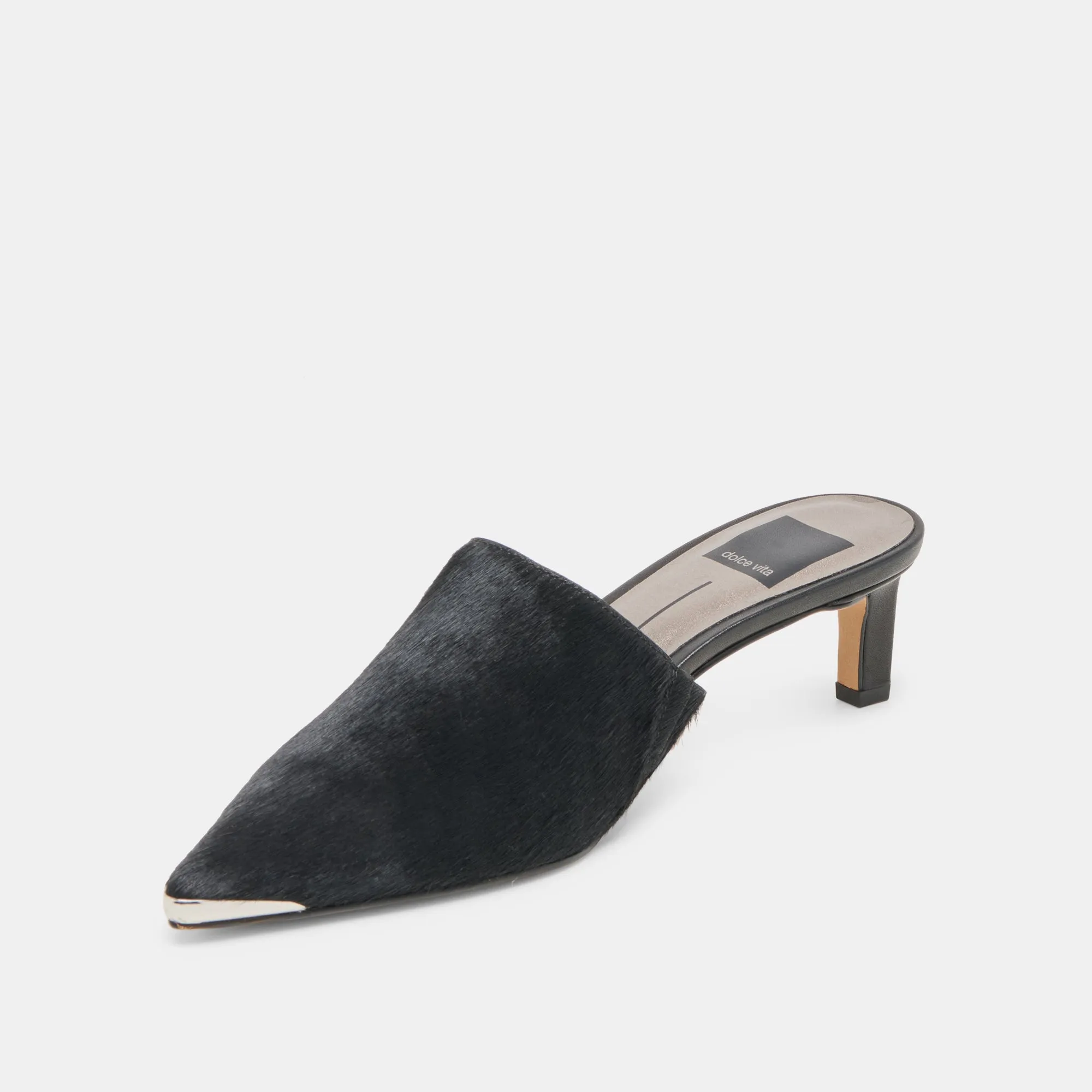 Easy to Wear Wide Strap Heels LEXY HEELS NERO CALF HAIR