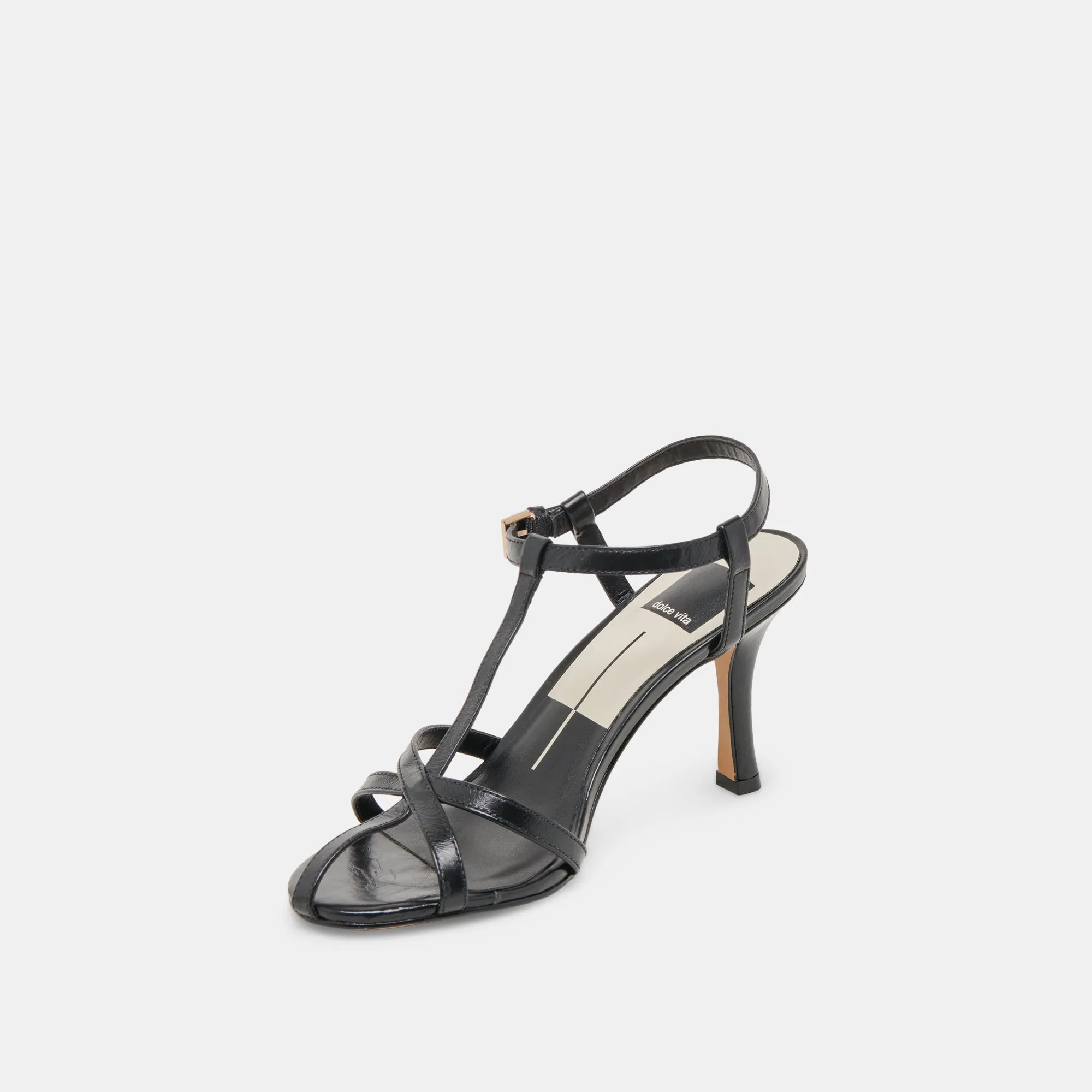 LIANE HEELS MIDNIGHT CRINKLE PATENT Textured Heels anti static